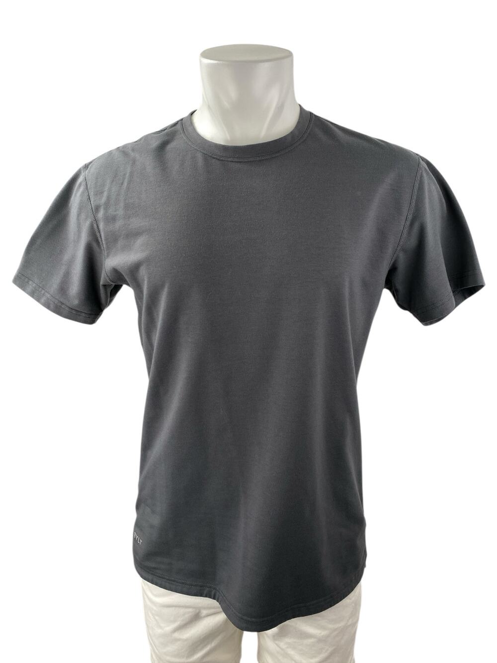 BYLT Men's Gray Crew Neck Short Sleeve Slim Casual Basic Tee T-Shirt Top Size M